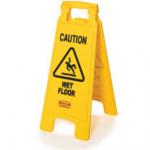 View: 6112-77 Floor Sign with "Caution Wet Floor" Imprint, 2-Sided 